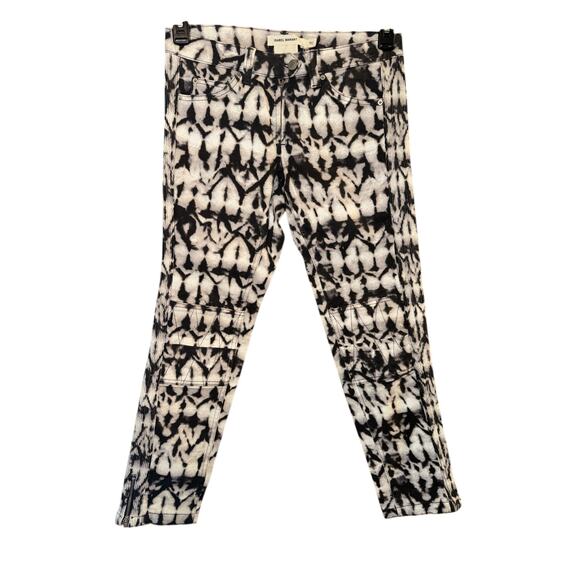 Isabel Marant pour H&M Tie Dye Moto Skinny Jeans – Size 6 Low-Rise Stretch Denim - Picture 2 of 11